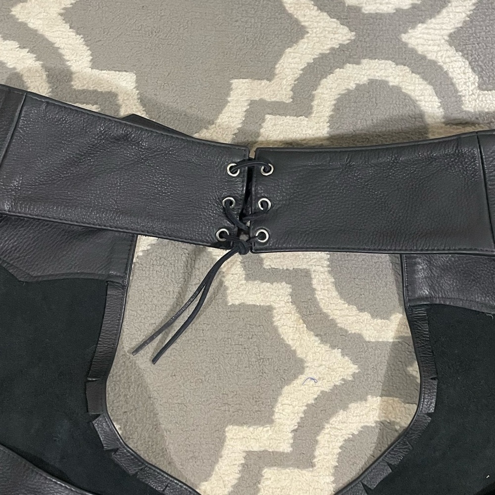 Vintage Frontier Leathers Black Chaps Size XL - Picture 7 of 7